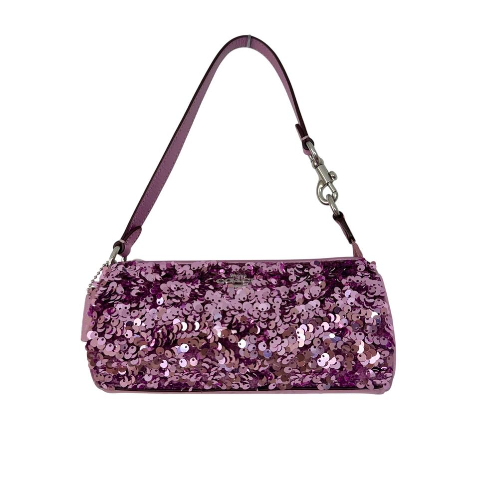Coach Nolita Limited Edition Barrel Shoulder Demi Bag Lilac Sequin CQ589